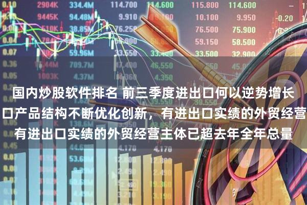 国内炒股软件排名 前三季度进出口何以逆势增长？海关总署答每经：出口产品结构不断优化创新，有进出口实绩的外贸经营主体已超去年全年总量